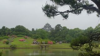 日本三名園だけに雨でも風情あり