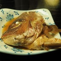 夕食（あとから出された鯛の兜煮）