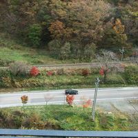 部屋からは線路が見えました