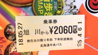 旭川駅から少し離れています。
