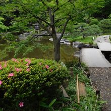 中島にかかる石橋