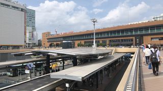 西口がバスターミナルもあって窓口ですね