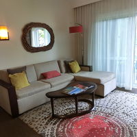 1ベッドルームのリビング