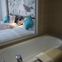 広い浴槽がありがたい