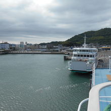 帰りのフェリーのデッキから。