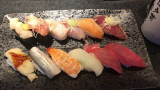 自由が丘寿司のぎょしんでにぎり盛り合わせランチ