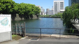 江戸城の玄関濠の緑