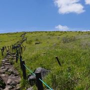 なだらかな丘陵地形が美しい