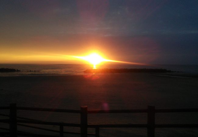夕陽の美しい海岸