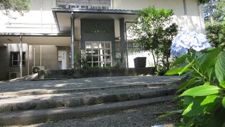 郷土資料館の周りには多くの紫陽花