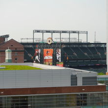 ホテルの部屋からもスタンドが見えました