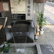 松本ホテル花月の横にある湧き水場