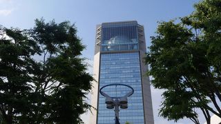 展望フロアからは市街地が一望