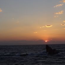 日没寸前の景色