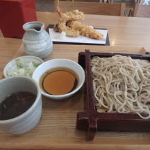 ここで食べた天ざるそば