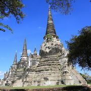 3本の仏塔が目印の寺院跡(2018年月)