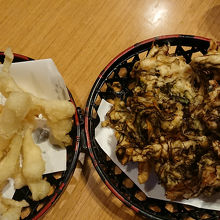 定番！島らっきょともずくの天ぷら