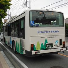 石和で見かけたCNGバスの河口湖方面行