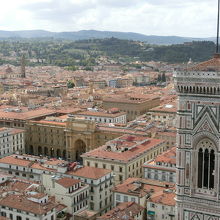クーポラから見たフィレンツェの街並みです。