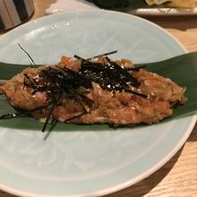 『信州サーモンの叩き山葵味噌（７８０円）』