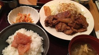 明太子、高菜食べ放題のランチ