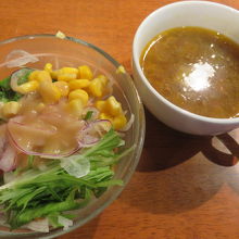 サラダ＆コンソメスープ