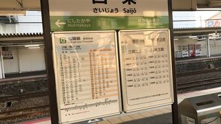 山陽本線西条駅：酒蔵