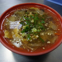 まさに酸辣湯という味でした。