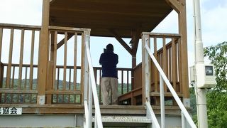 青函トンネルの北海道側出口を見渡せる撮影台