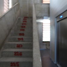 ３０メートルは階段を登ります