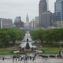 フィラデルフィア美術館からも市庁舎が見えます