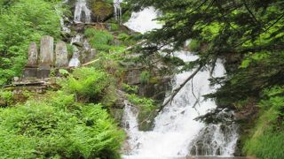 小さな滝ですが。