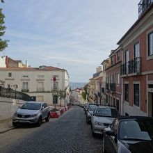 上から見た坂道