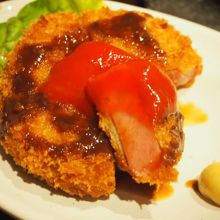 厚切りハムカツ