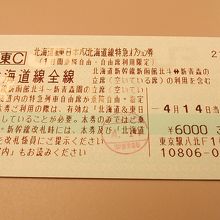 北海道＆東日本パス北海道特急オプション券