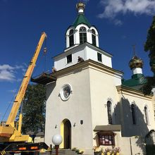 バス停近くの教会