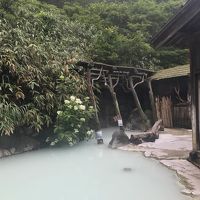 女湯と混浴露天風呂の連絡通路