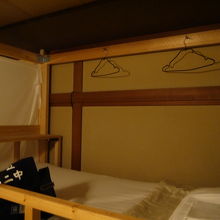ドミトリーの自分のベッドスペース