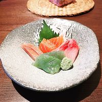 岩魚の昆布〆と姫鱒と鯉