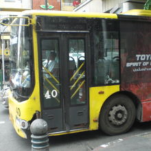 スクウィンヴィット通りを走るバスです。数多くの路線があります