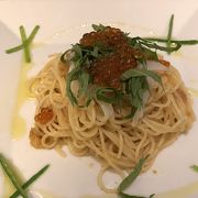 夏限定！ウニとイクラのパスタ