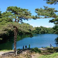 物産館から見下ろした柳沼