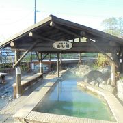 手軽に温泉を（川湯温泉街の足湯）