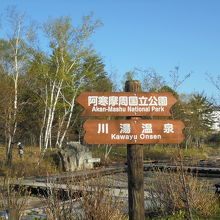 温泉街の中心部にあります