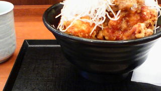 山盛りサラダで食べごたえ十分「極ダレ丼」