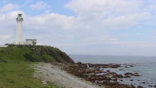 寒立馬のいる太平洋に面した岬