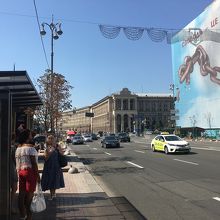 独立広場からのトラム乗り場