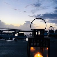 夕陽を眺めながらお酒