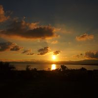 ホテルからの夕日