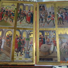 右側、異教の偶像を破壊し殉教した聖ヴィクトルの生涯